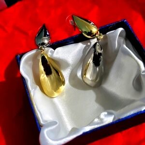 Two-Toned Post Earrings